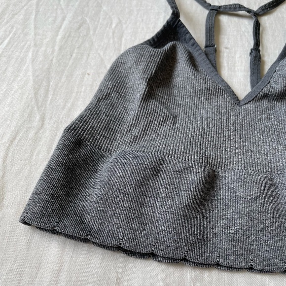 🚨4/$10🚨NWOT ThirdLove Grey Ribbed Sports Bra - Picture 4 of 9